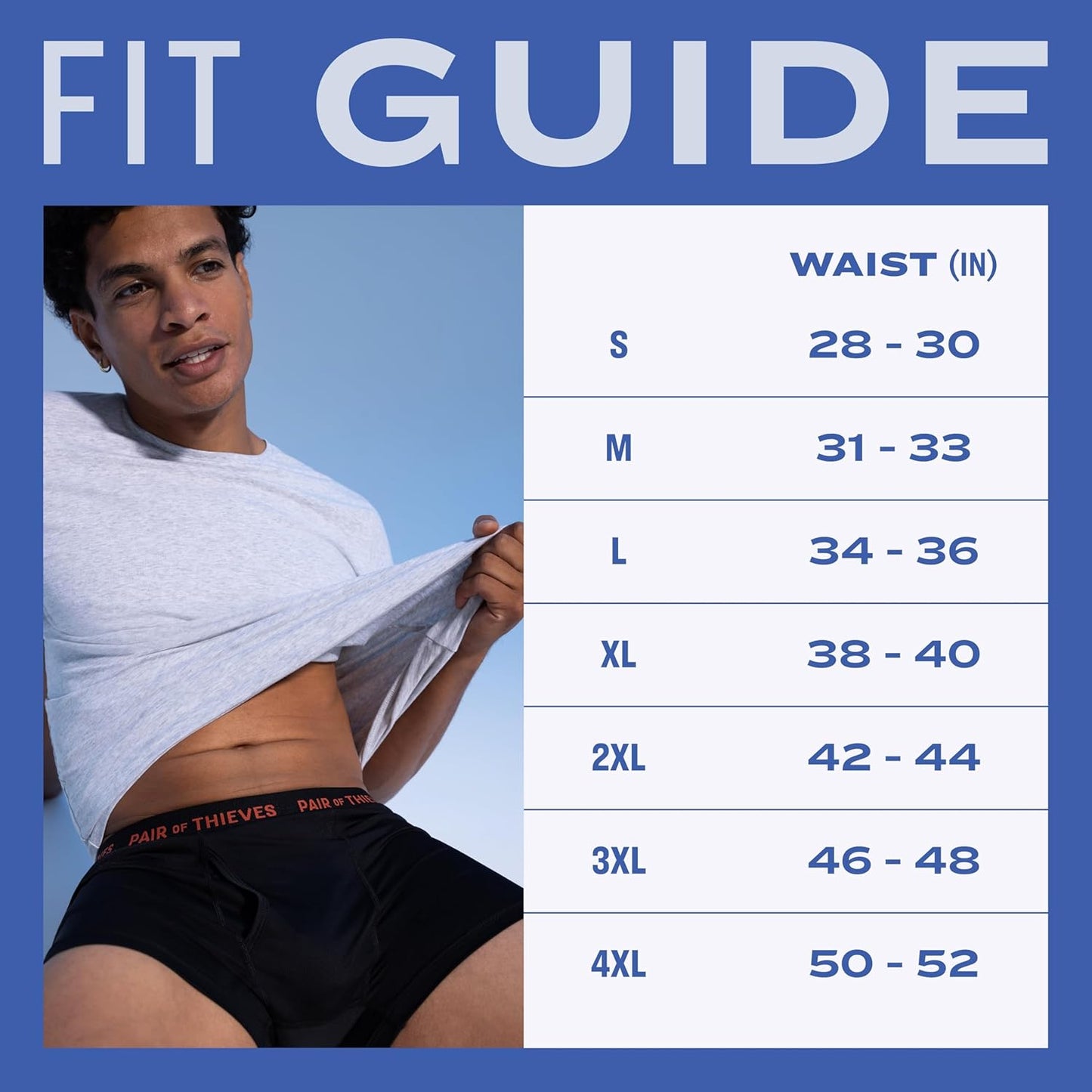 Pair of Thieves 男士平角內褲（4 條裝）- 日常款純棉男士平角內褲