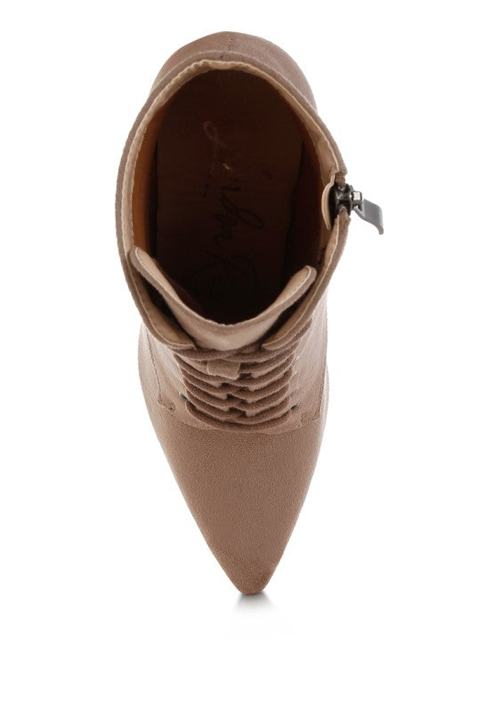 Nesta Stiletto Heel Lace Up Boots