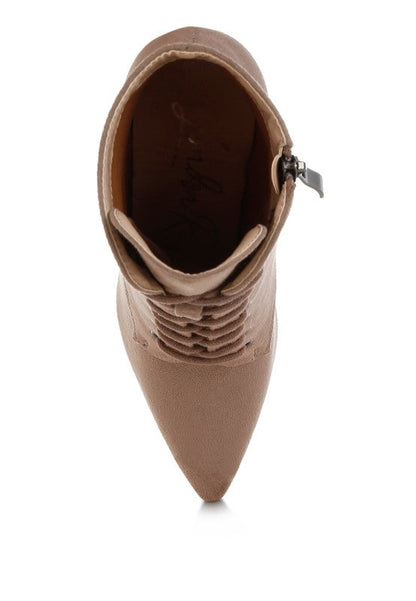 Nesta Stiletto Heel Lace Up Boots