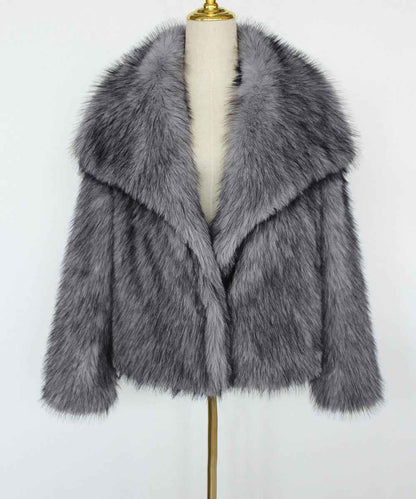 Imitation fur coat top women's short woolen coat made of synthetic fur