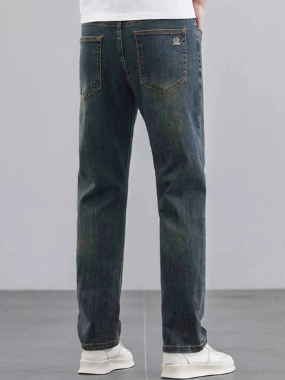 Men's Washed Straight Leg Fit Jeans