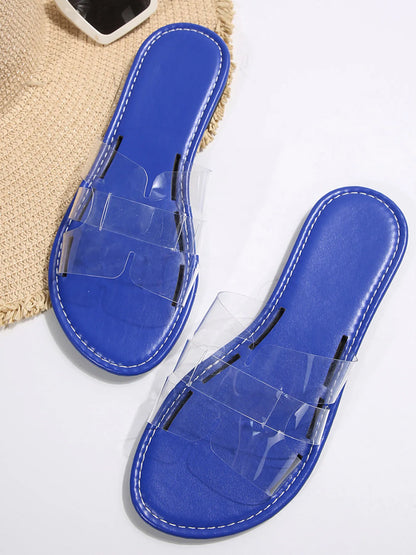 Clear Strap Flat Sandals