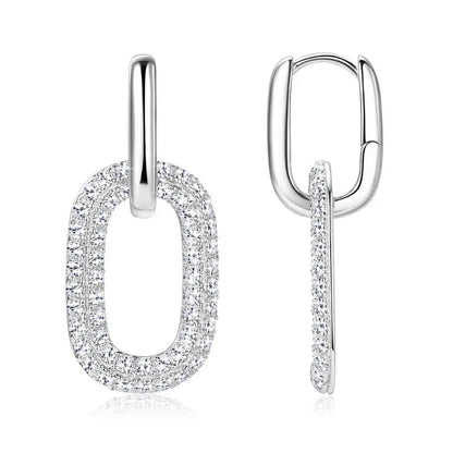 2.16 Carat Moissanite 925 Sterling Silver Earrings