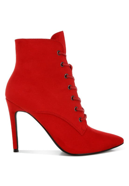 Nesta Stiletto Heel Lace Up Boots