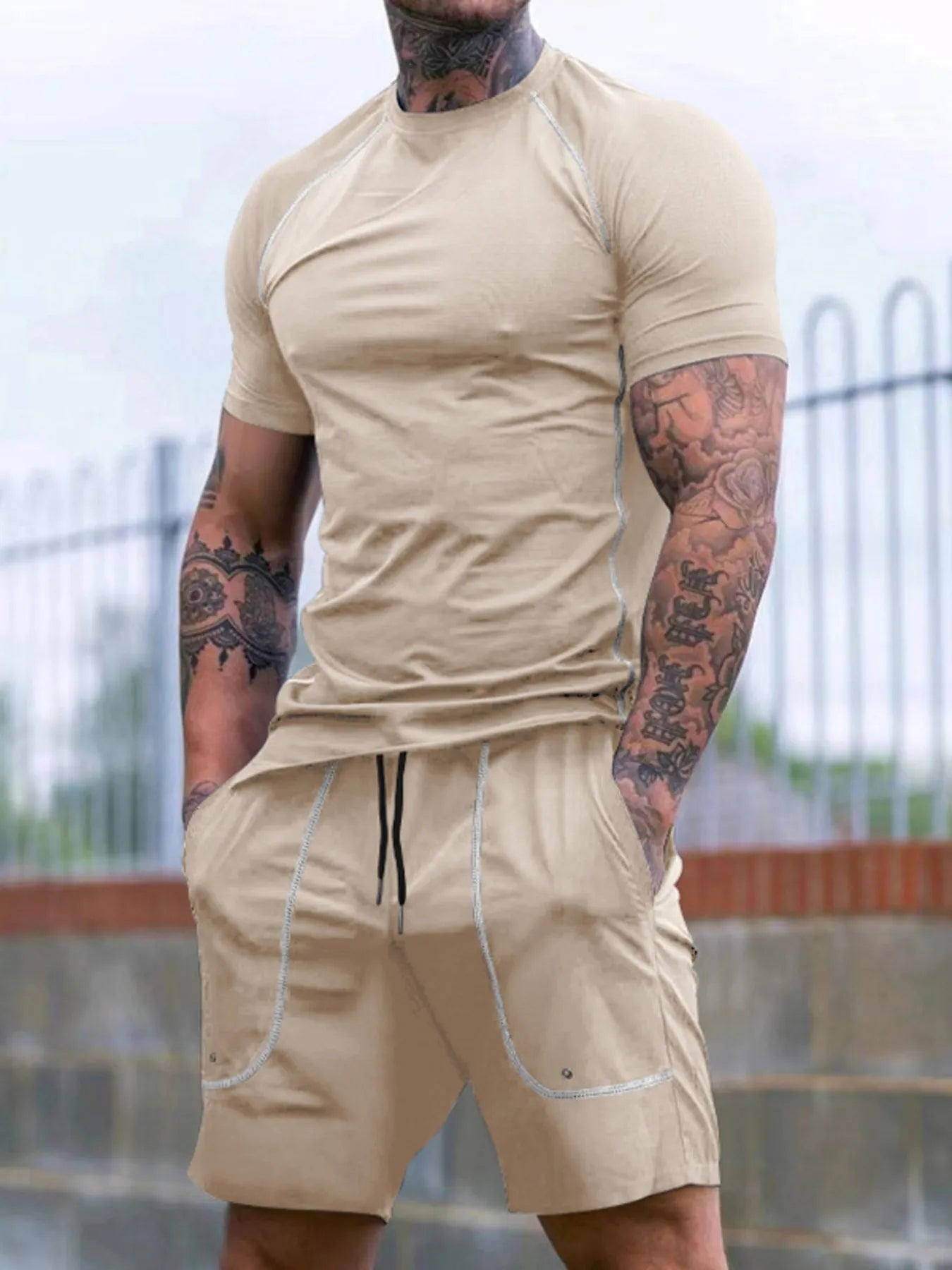 Comfy Men's 2-Piece Pocket Tee & Shorts Set