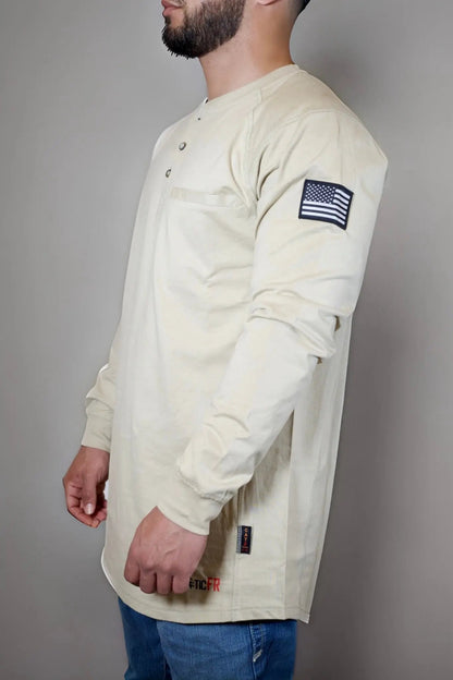 Camisa Henley FR de 3 botones - Color tostado