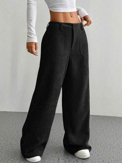 Wide Leg Corduroy Pants