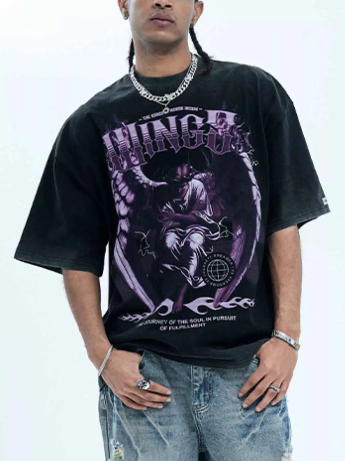 Men's Graphic Short Sleeve Oversized T-Shirt