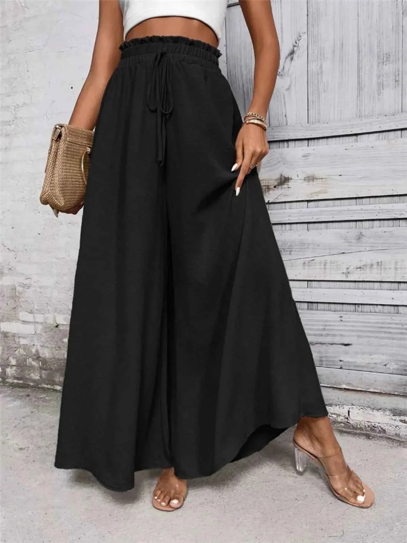 Frill Wide Leg Pants