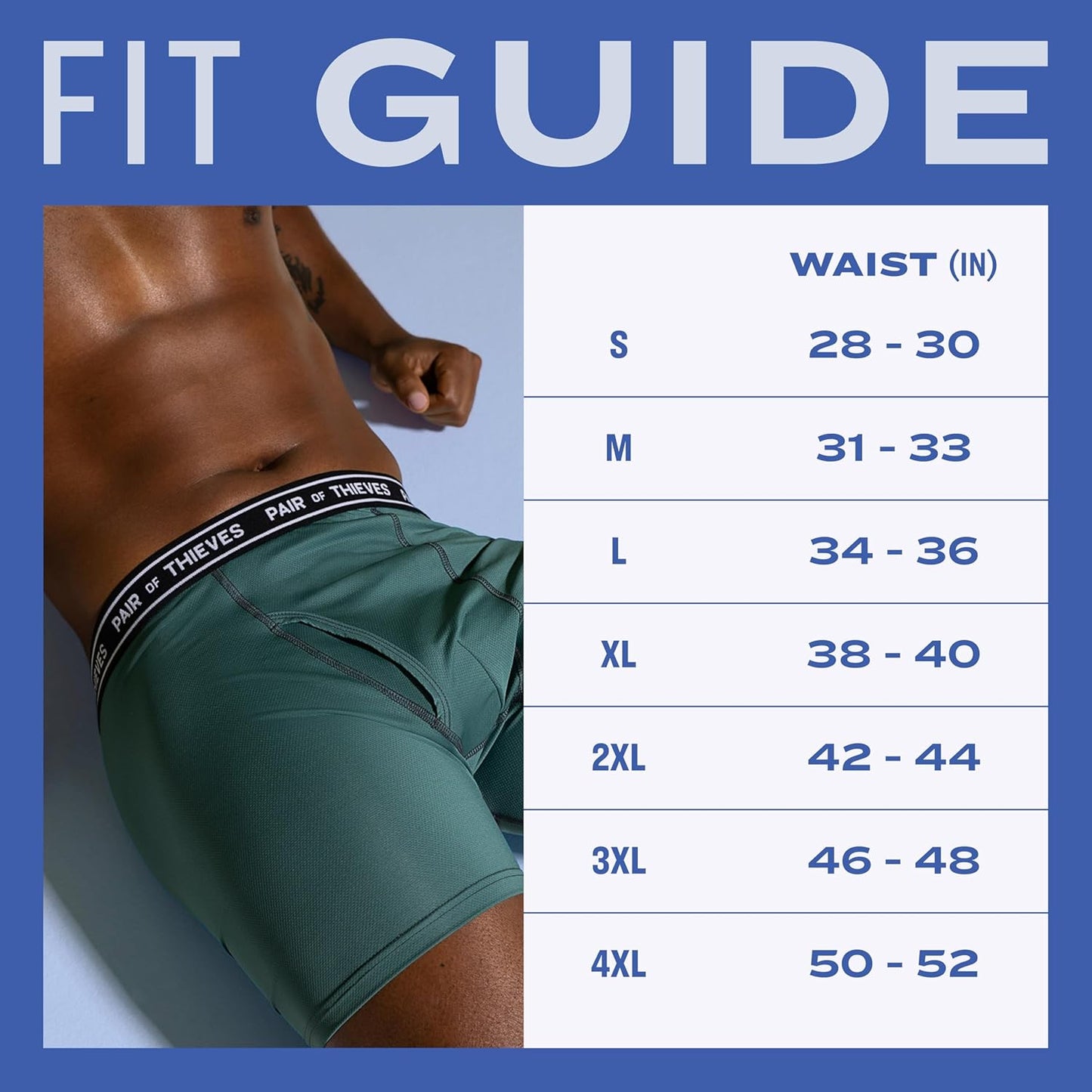 Thieves 男士長款平角內褲（多條裝）－柔軟透氣速乾，四向彈性－多條裝