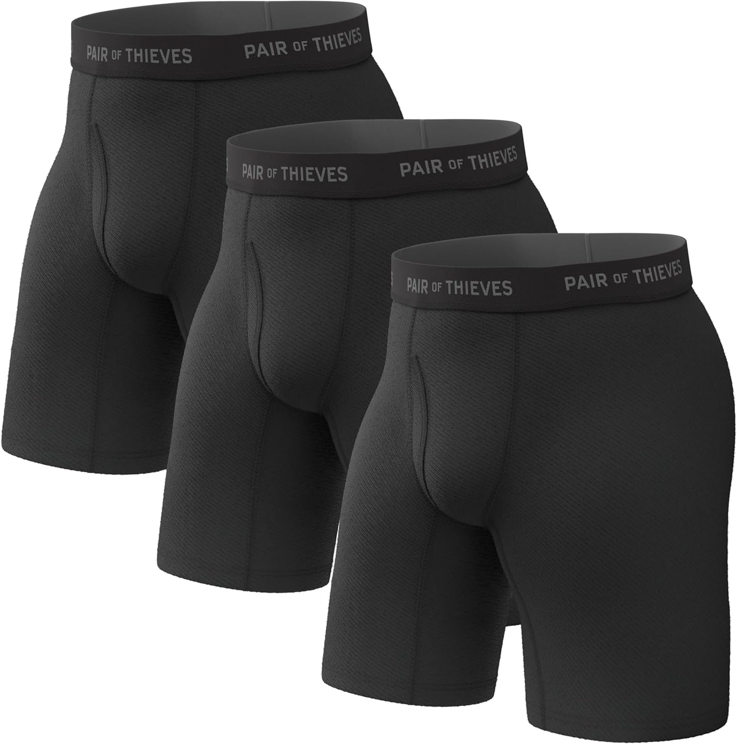 Thieves 男士長款平角內褲（多條裝）－柔軟透氣速乾，四向彈性－多條裝