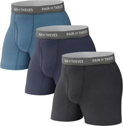 Calzoncillos bóxer Thieves Super Fit para hombre: suaves, transpirables, de secado rápido y elásticos en 4 direcciones (paquete de 2 y 3)