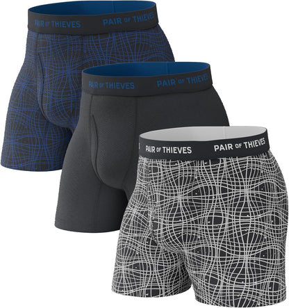 Calzoncillos bóxer Thieves Super Fit para hombre: suaves, transpirables, de secado rápido y elásticos en 4 direcciones (paquete de 2 y 3)