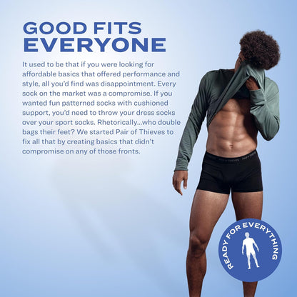 Pair of Thieves 男士平角內褲（4 條裝）- 日常款純棉男士平角內褲