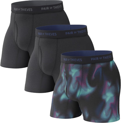 Calzoncillos bóxer Thieves Super Fit para hombre: suaves, transpirables, de secado rápido y elásticos en 4 direcciones (paquete de 2 y 3)