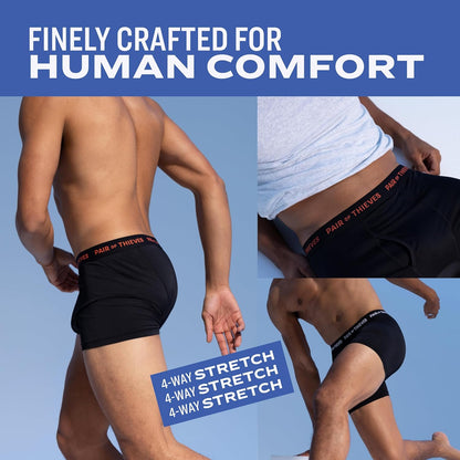 Pair of Thieves 男士平角內褲（4 條裝）- 日常款純棉男士平角內褲