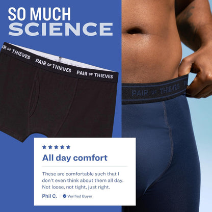 Pair of Thieves 男士平角內褲（4 條裝）- 日常款純棉男士平角內褲