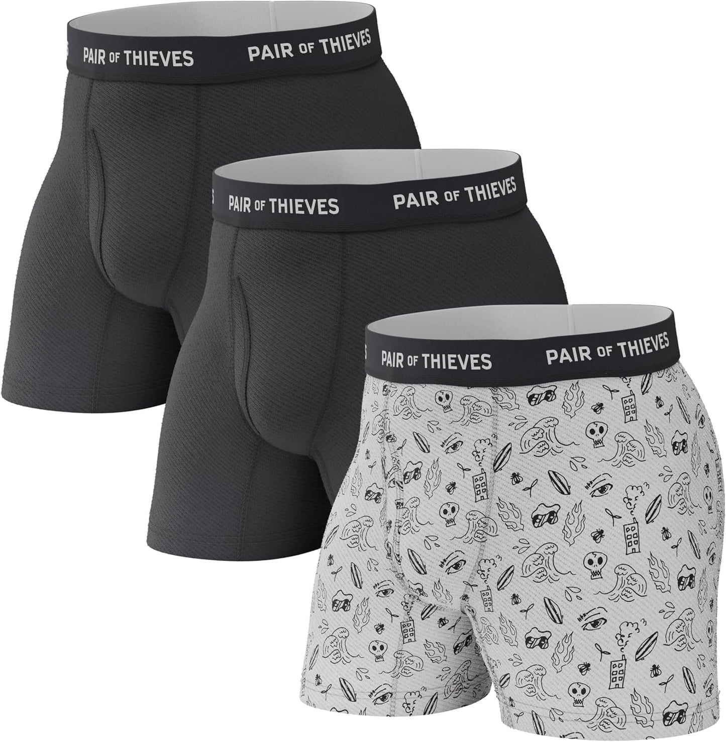 Calzoncillos bóxer Thieves Super Fit para hombre: suaves, transpirables, de secado rápido y elásticos en 4 direcciones (paquete de 2 y 3)