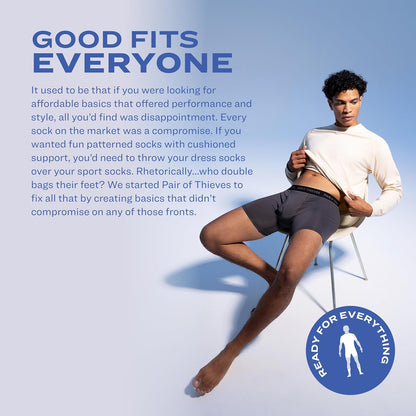 Thieves 男士長款平角內褲（多條裝）－柔軟透氣速乾，四向彈性－多條裝