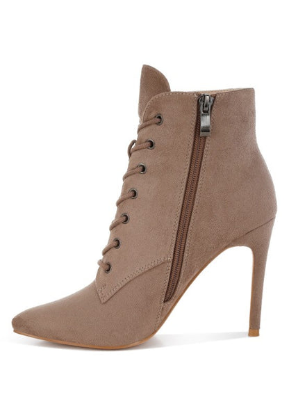 Nesta Stiletto Heel Lace Up Boots
