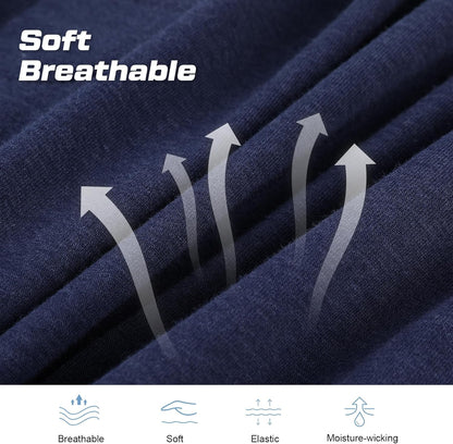 Pantalones de pijama BAMBOO COOL para hombre, suaves y cómodos, con bolsillos, paquete de 2