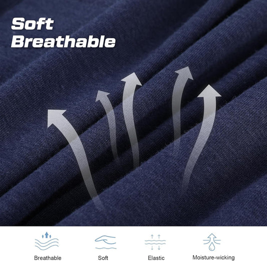 竹纖維男睡褲，居家休閒褲，柔軟舒適，附口袋，兩件裝