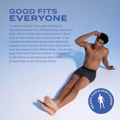 Pair of Thieves 男士平角內褲 - 柔軟純棉男士平角內褲 - 8 條裝 無標籤男士內褲