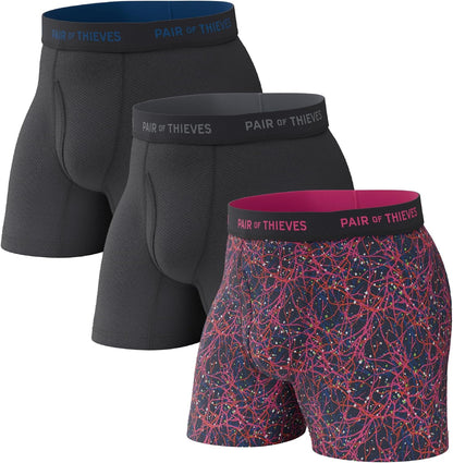 Calzoncillos bóxer Thieves Super Fit para hombre: suaves, transpirables, de secado rápido y elásticos en 4 direcciones (paquete de 2 y 3)