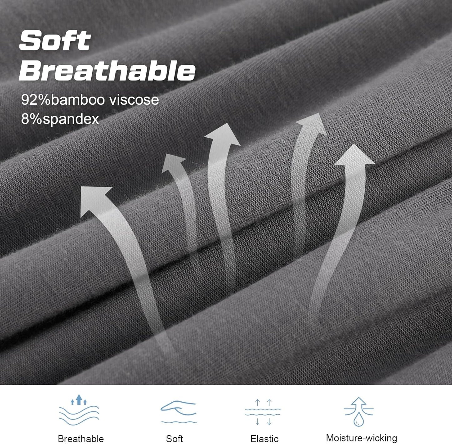 竹纖維男睡褲，居家休閒褲，柔軟舒適，附口袋，兩件裝