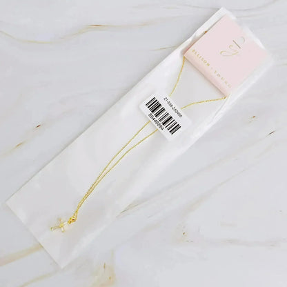 水晶十字架項鍊 – 優雅18K鍍金吊墜 | 永恆經典