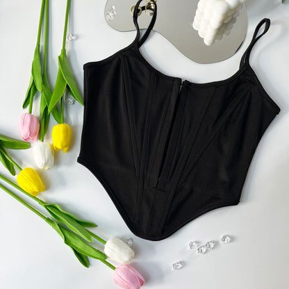 西部牛仔露臍緊身背心