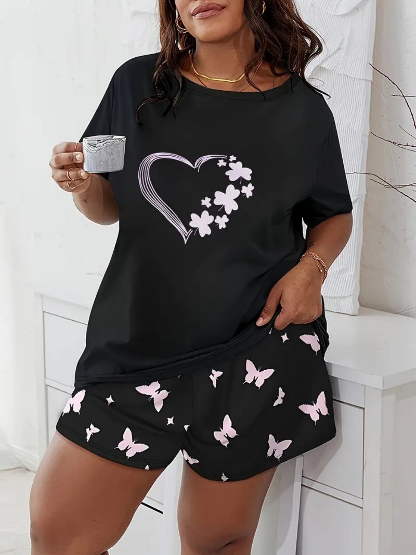 Everyday Chic Soft Geometric Print Tee