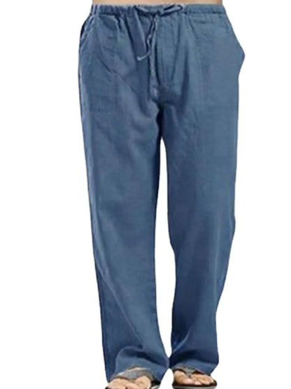 Men's Full Size Drawstring Pants with Pockets Plus Size