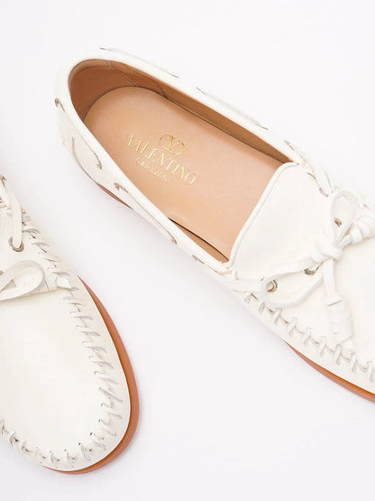 Valentino Garavani 男士「Valentino Garavani Palm Avenue」皮革船鞋