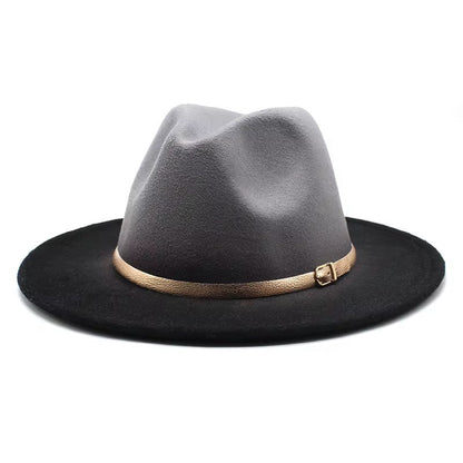 Gradient Fedora Hat-Gray