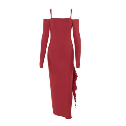 One Shoulder Dress : With Slit Dress