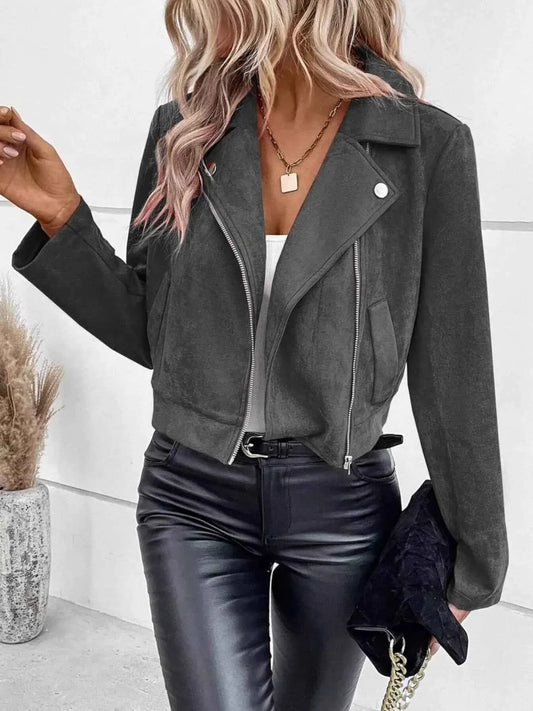 Zip Up Cropped Jacket