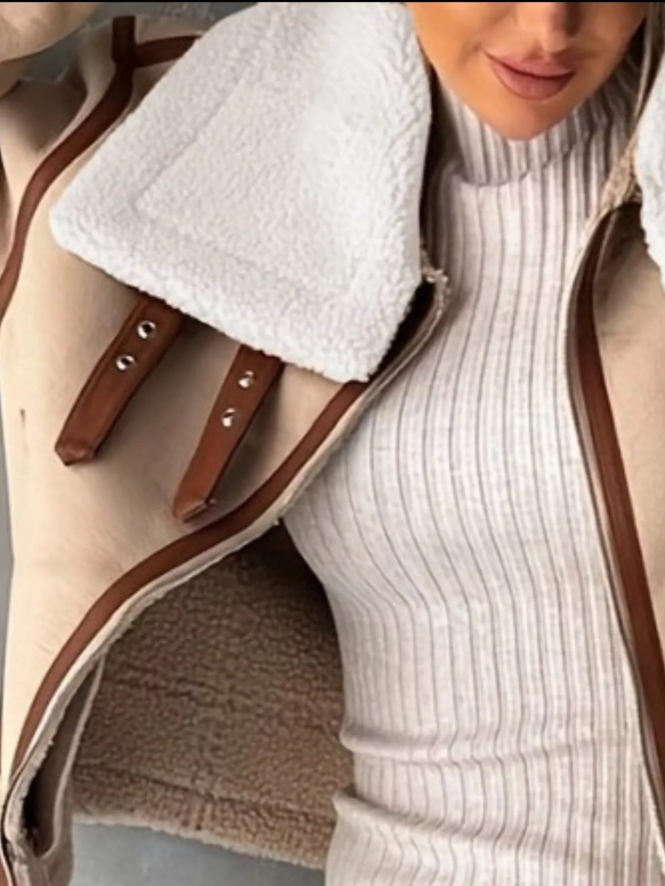 羊毛襯裡拉鍊夾克