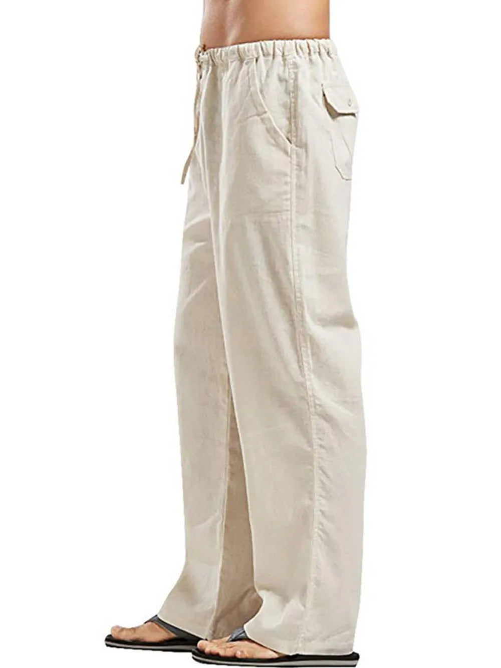 Men's Full Size Drawstring Pants with Pockets Plus Size