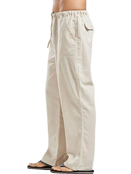 Men's Full Size Drawstring Pants with Pockets Plus Size