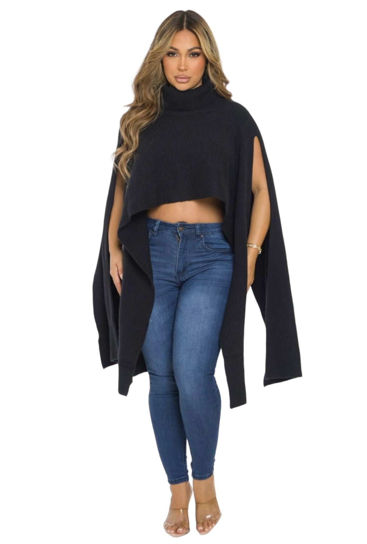 Turtleneck Cropped Cape