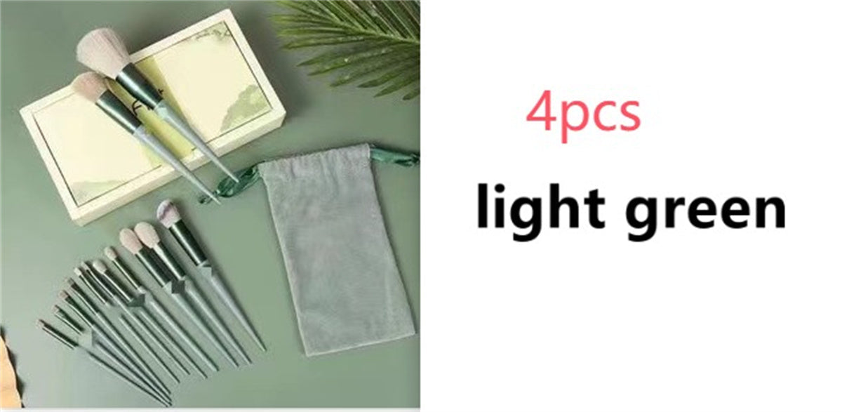 13支化妝刷組 綠色美妝速乾套裝 超柔軟腮紅散粉