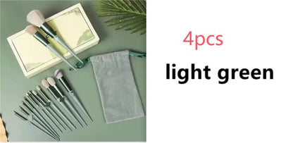 13支化妝刷組 綠色美妝速乾套裝 超柔軟腮紅散粉