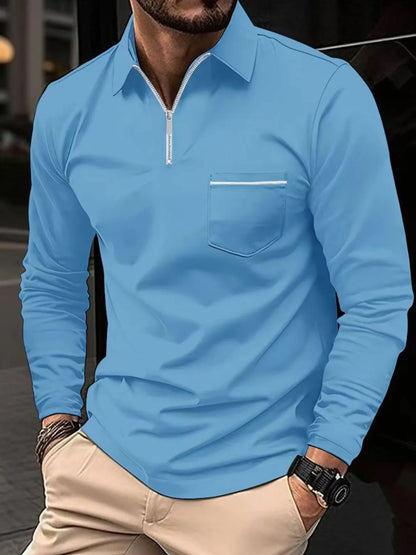 Miami Men's Long Sleeve Polo Plus Size