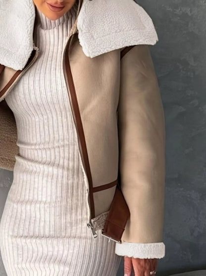 羊毛襯裡拉鍊夾克