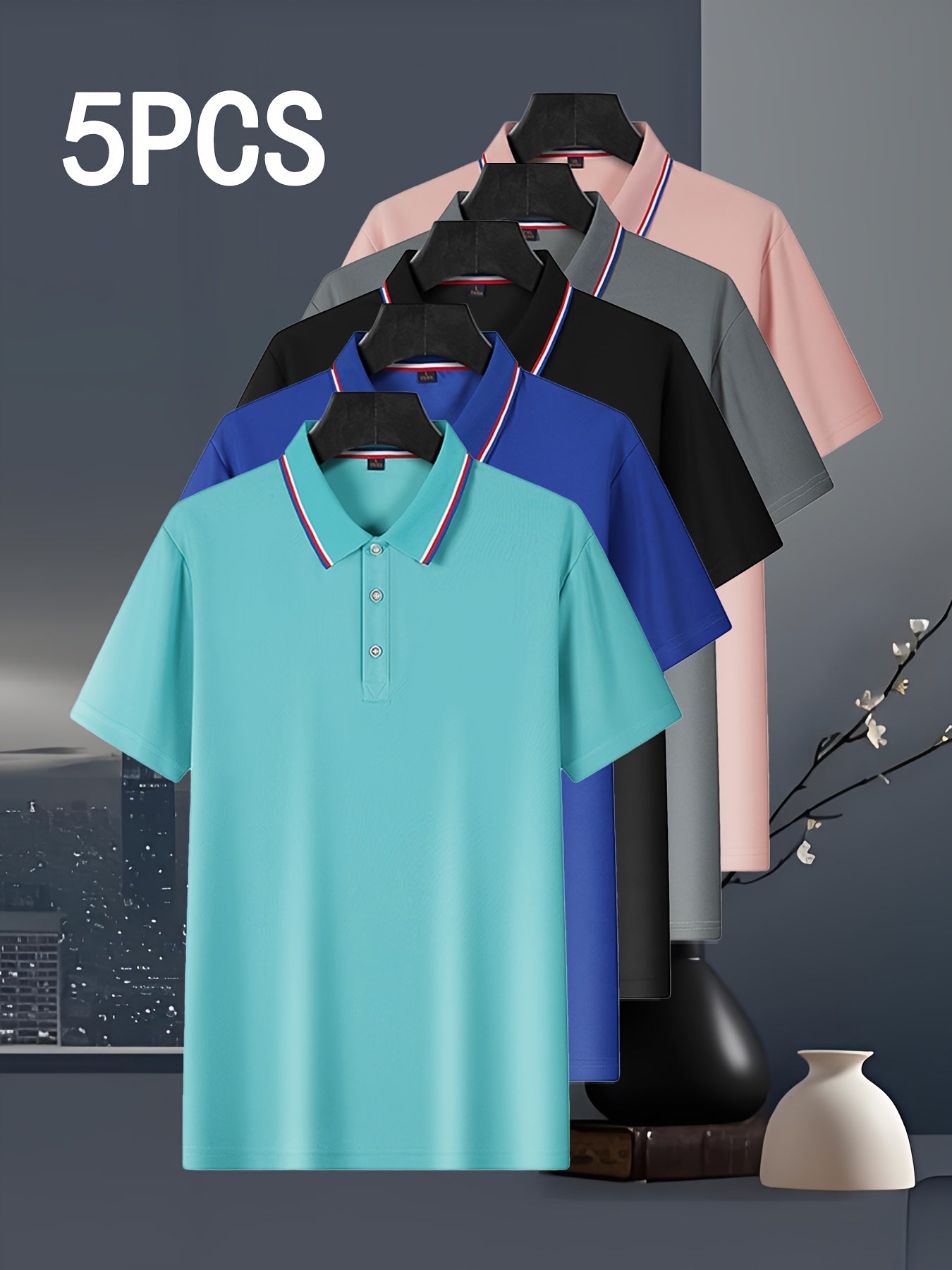 Polo deportivo transpirable para hombre, estilo veraniego fresco