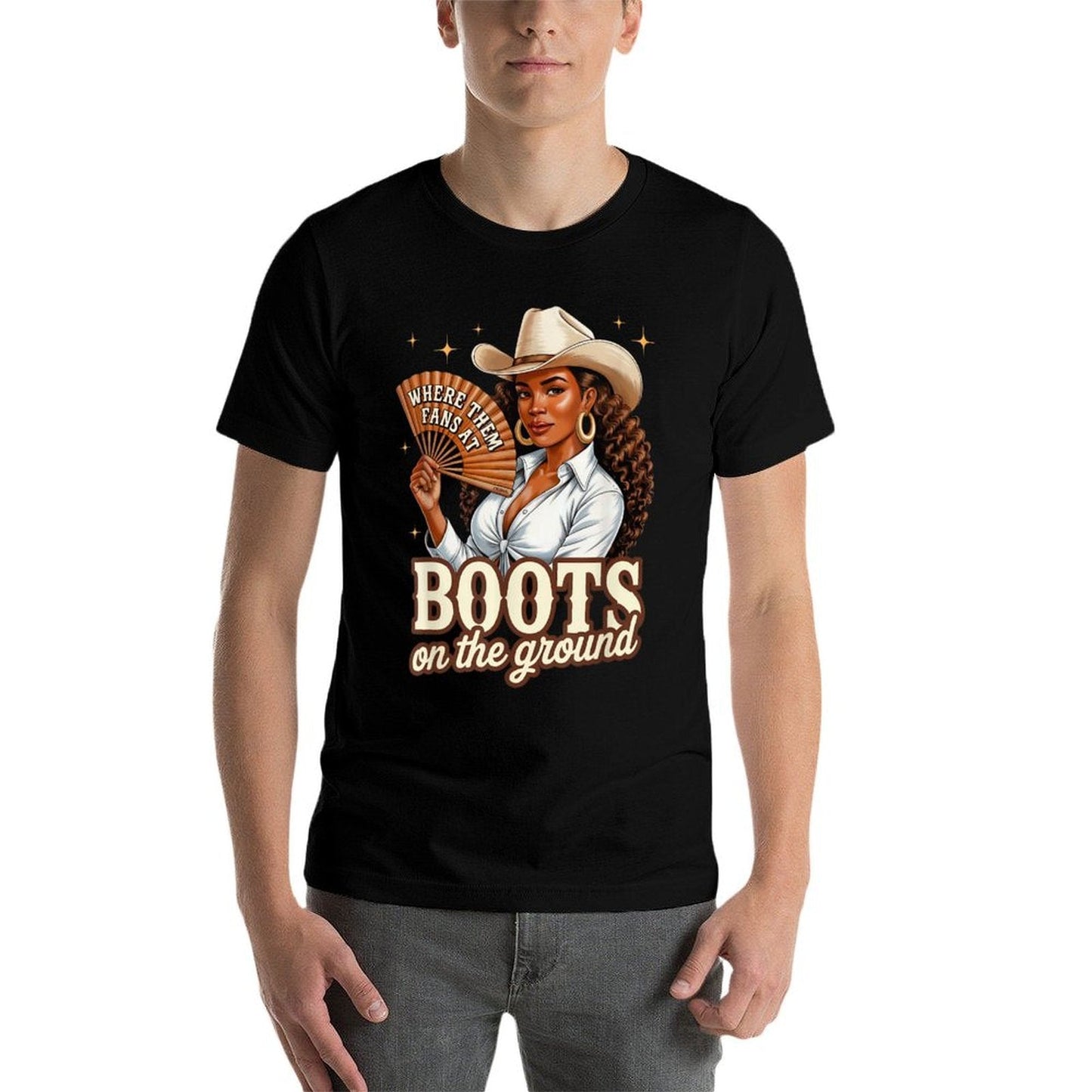 Boots On Ground Juneteenth Cowgirl Western Rodeo Black Women Odor-resistant T-Shirt