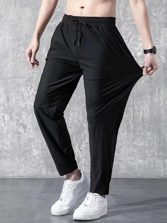 Men's Plus Size Drawstring Pants with Pockets
