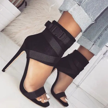 New Peep-Toe Strappy High Heels