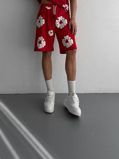 Abstract Bloom Print Men's Co-ord Set – Vibrant Floral Streetwear for Summer